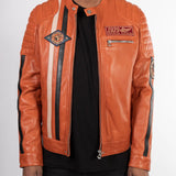 Kenny - Blouson motard cuir homme