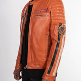 Kenny - Blouson motard cuir homme