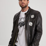 Akron - Blouson motard esprit rock