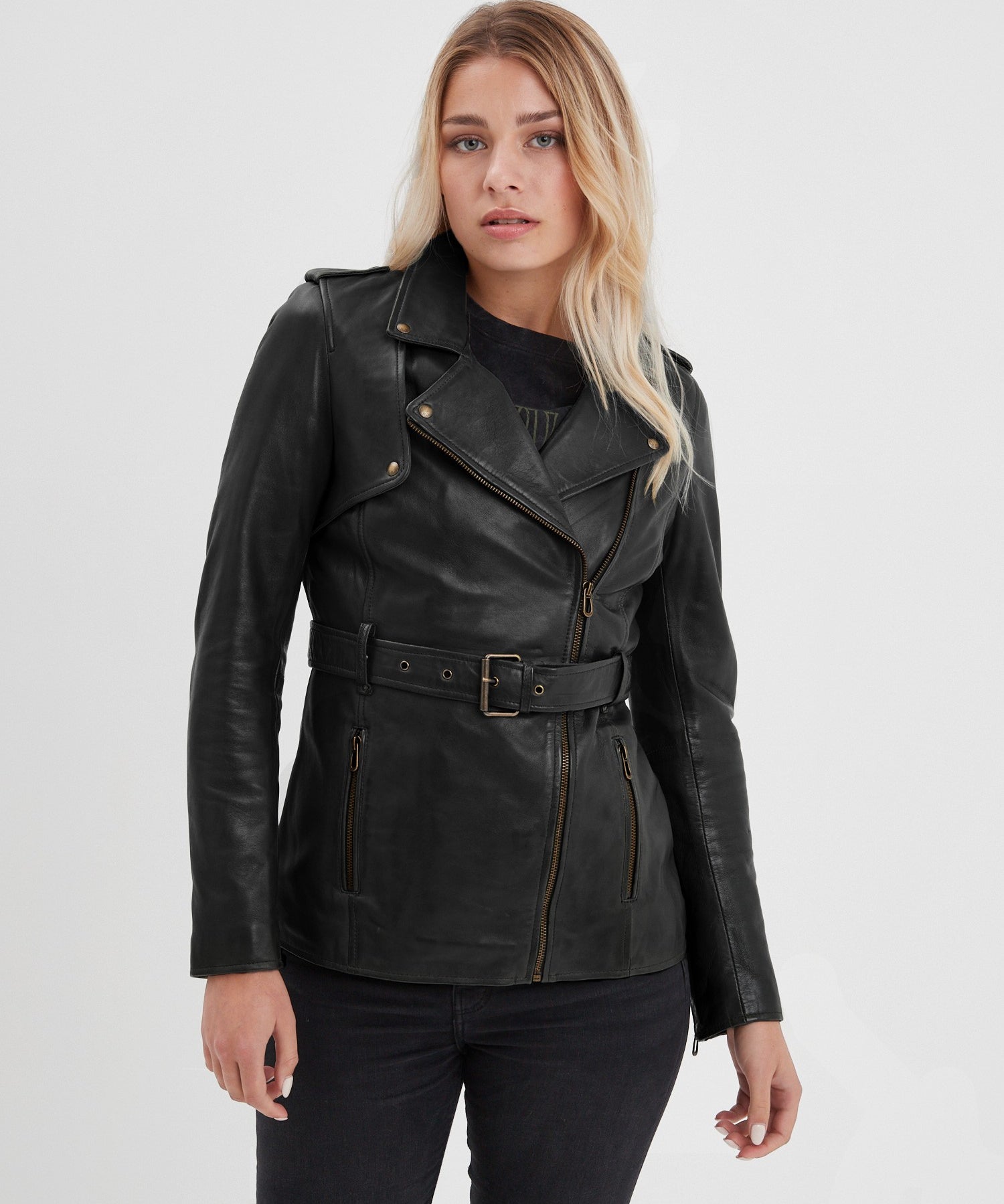 Aliona - Trench en cuir femme