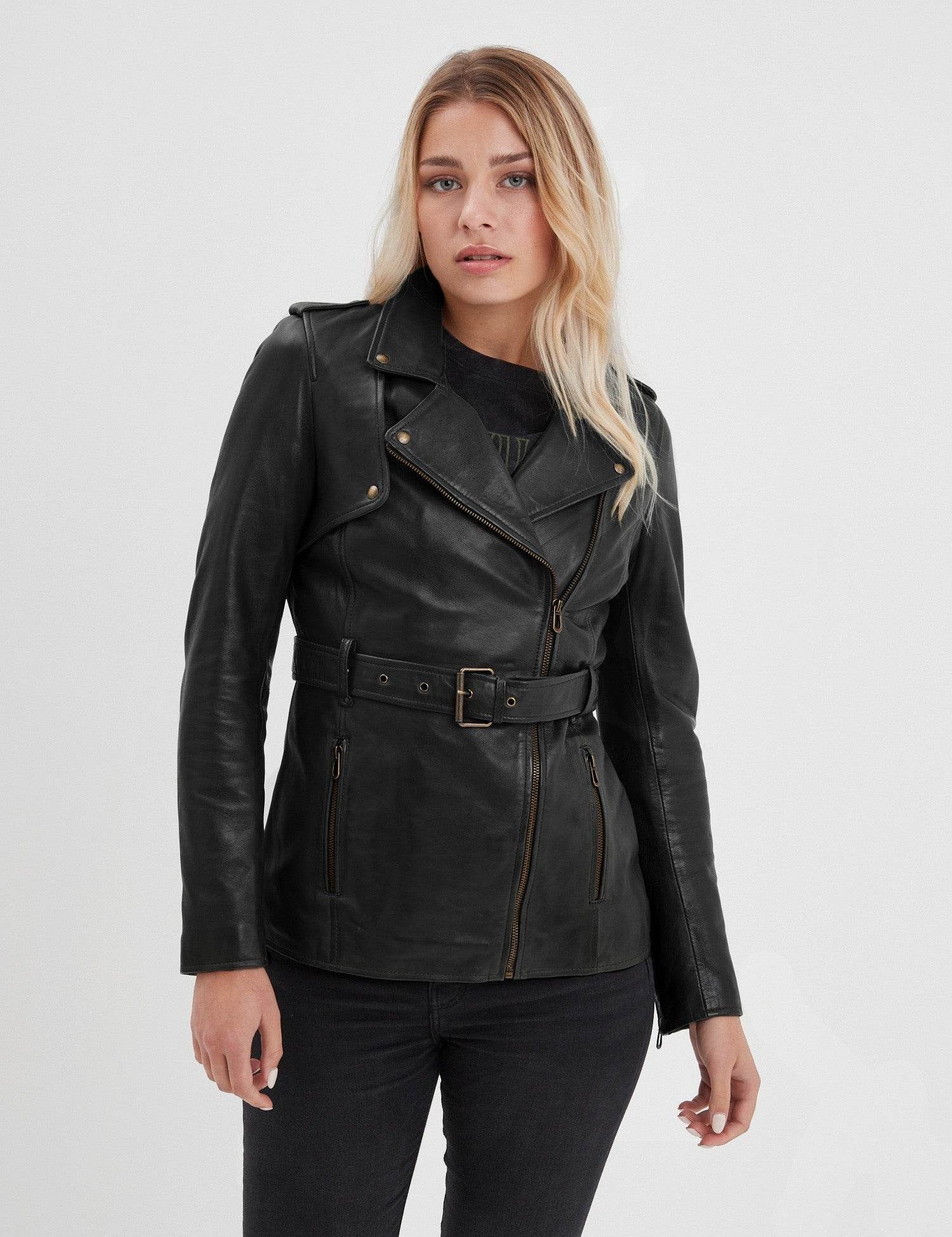 Aliona - Trench en cuir femme