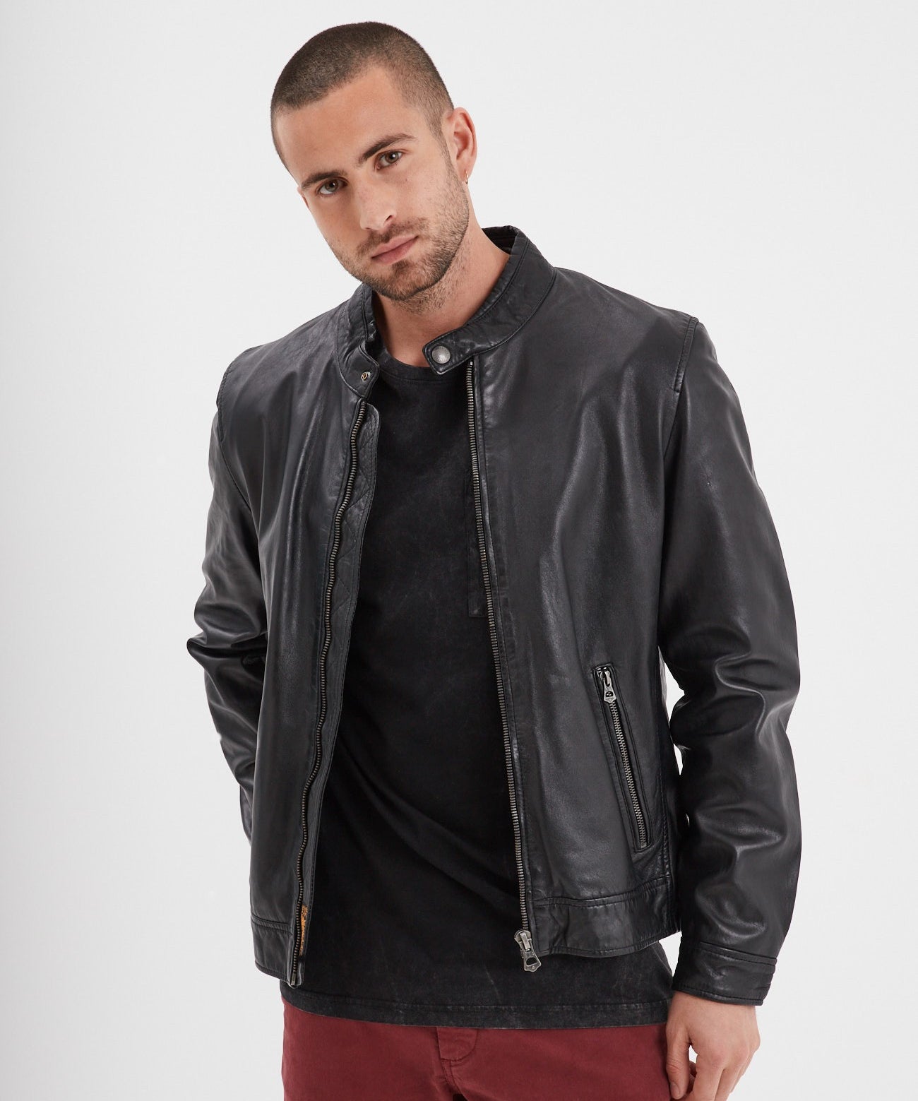 Mercer - Blouson cuir homme