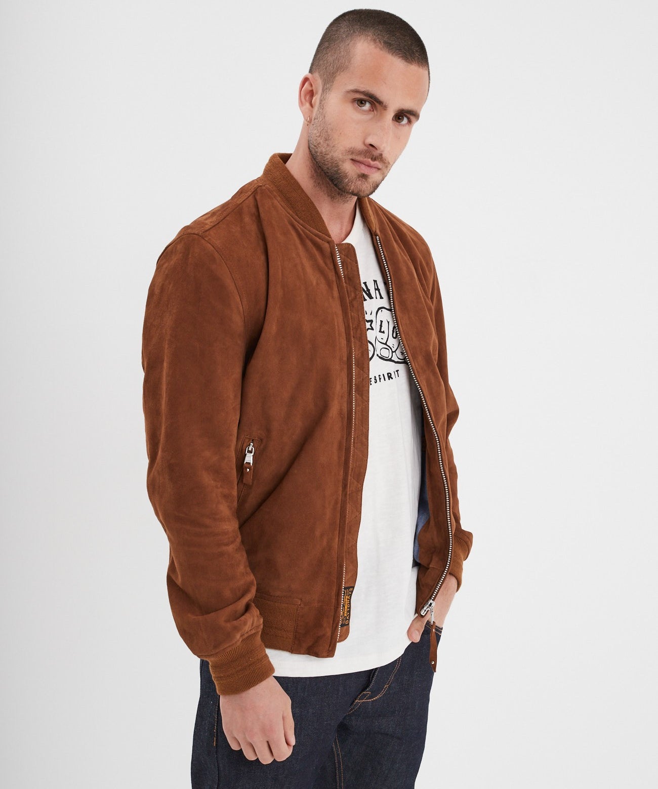 Windon - Bomber en daim homme