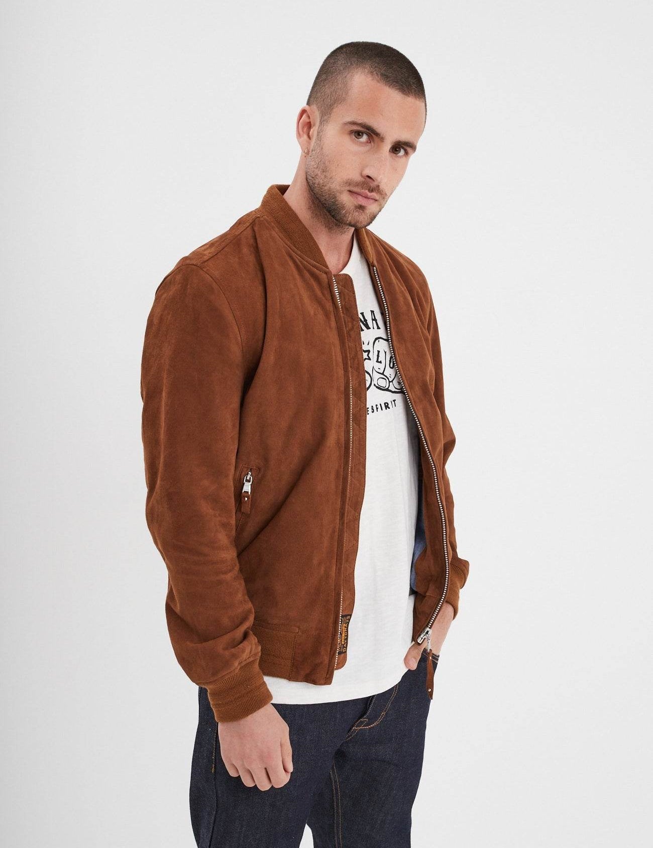 Windon - Bomber en daim homme