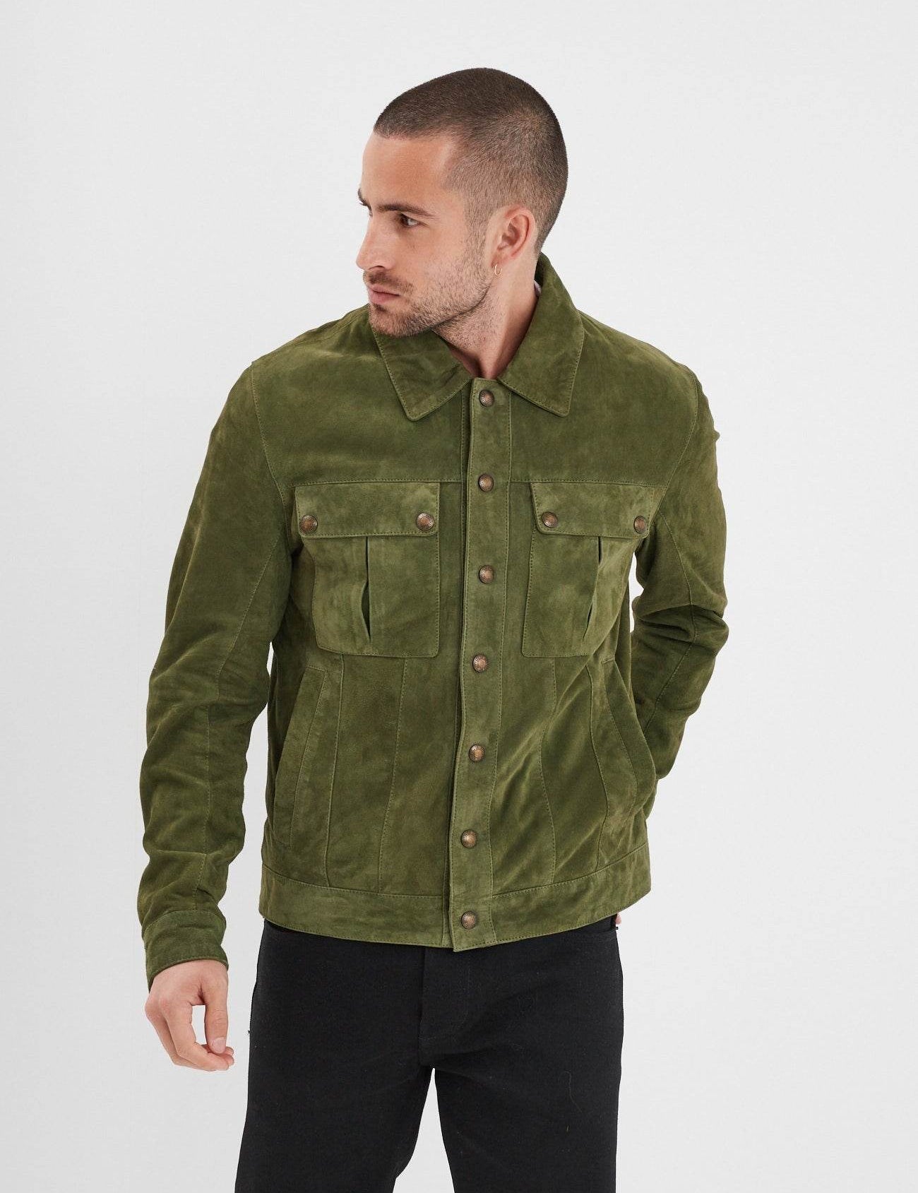 Smith - Veste en daim homme