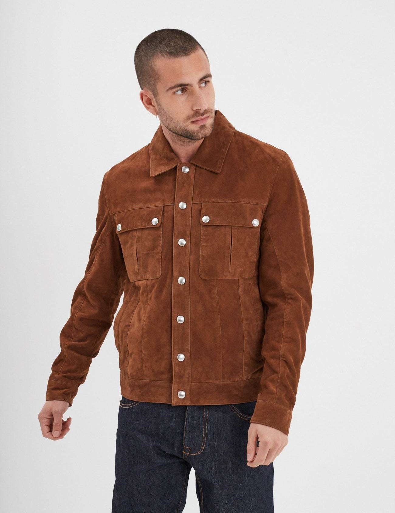 Smith - Veste en daim homme