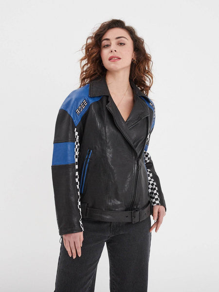 Blouson En Cuir Denkan - Taille L/40 - Couleur Gris - Occasion Très Bon état