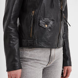 Dudley - Blouson cuir femme