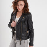 Dudley - Blouson cuir femme