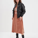 Exeter - Bomber cuir femme