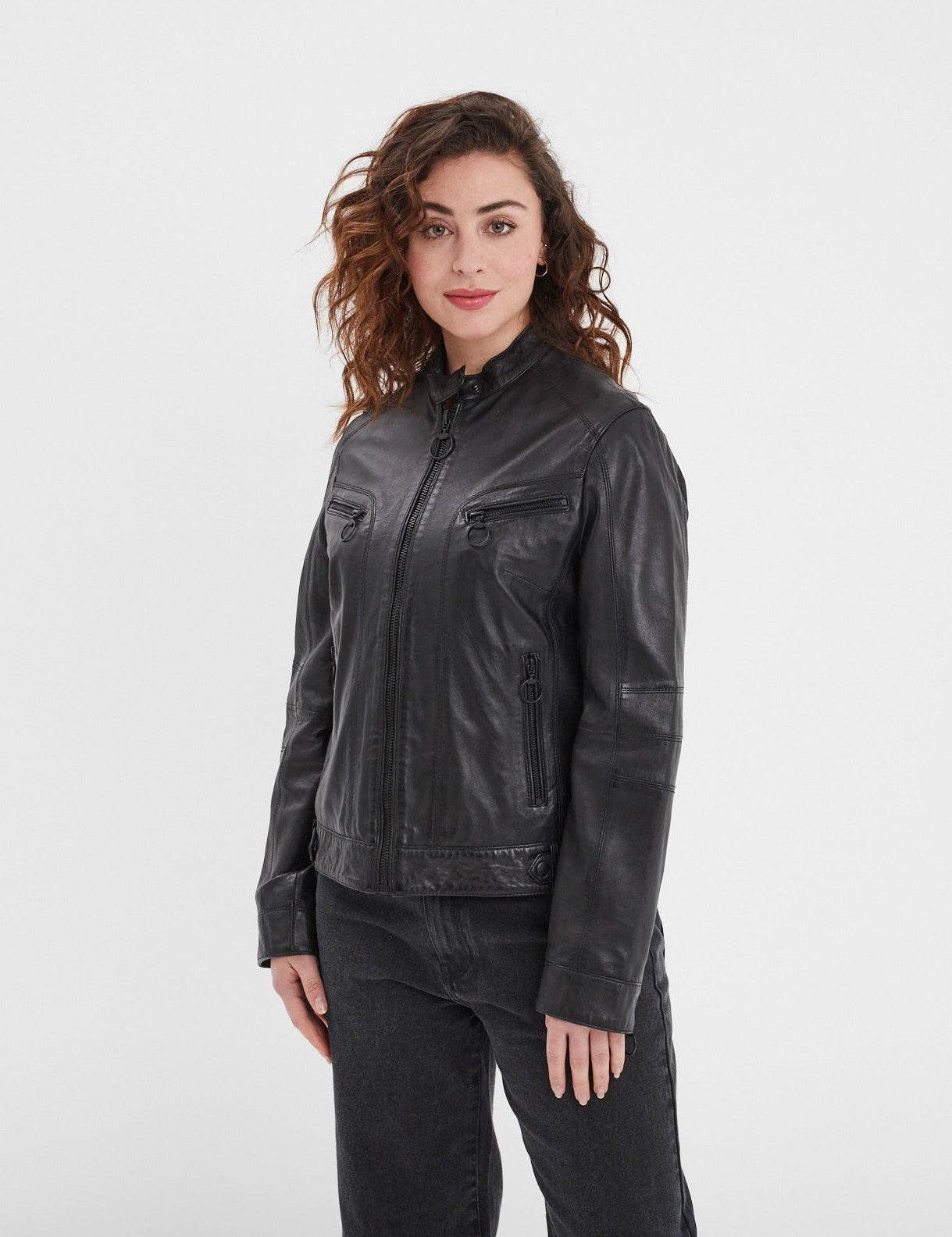 Guildford - Blouson cuir femme