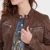 Jolya - Blouson cuir femme