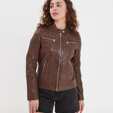 Jolya - Blouson cuir femme