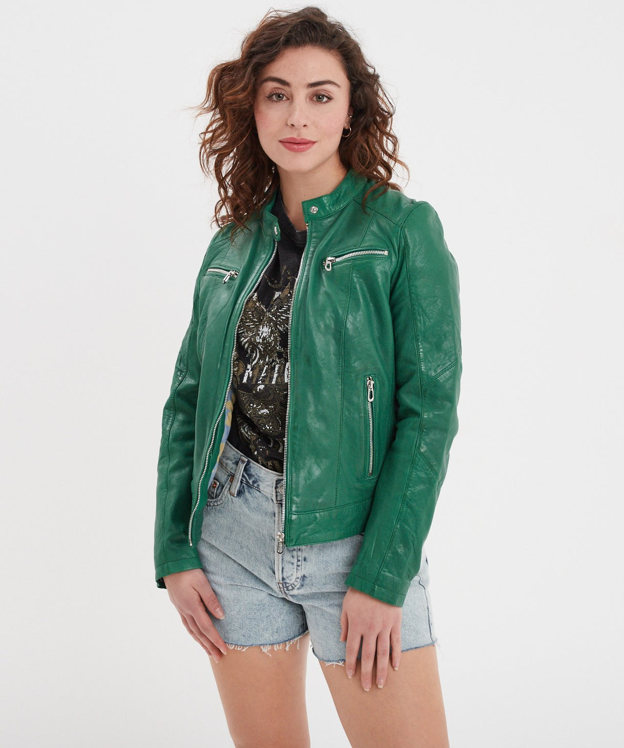 Jolya - Blouson cuir femme