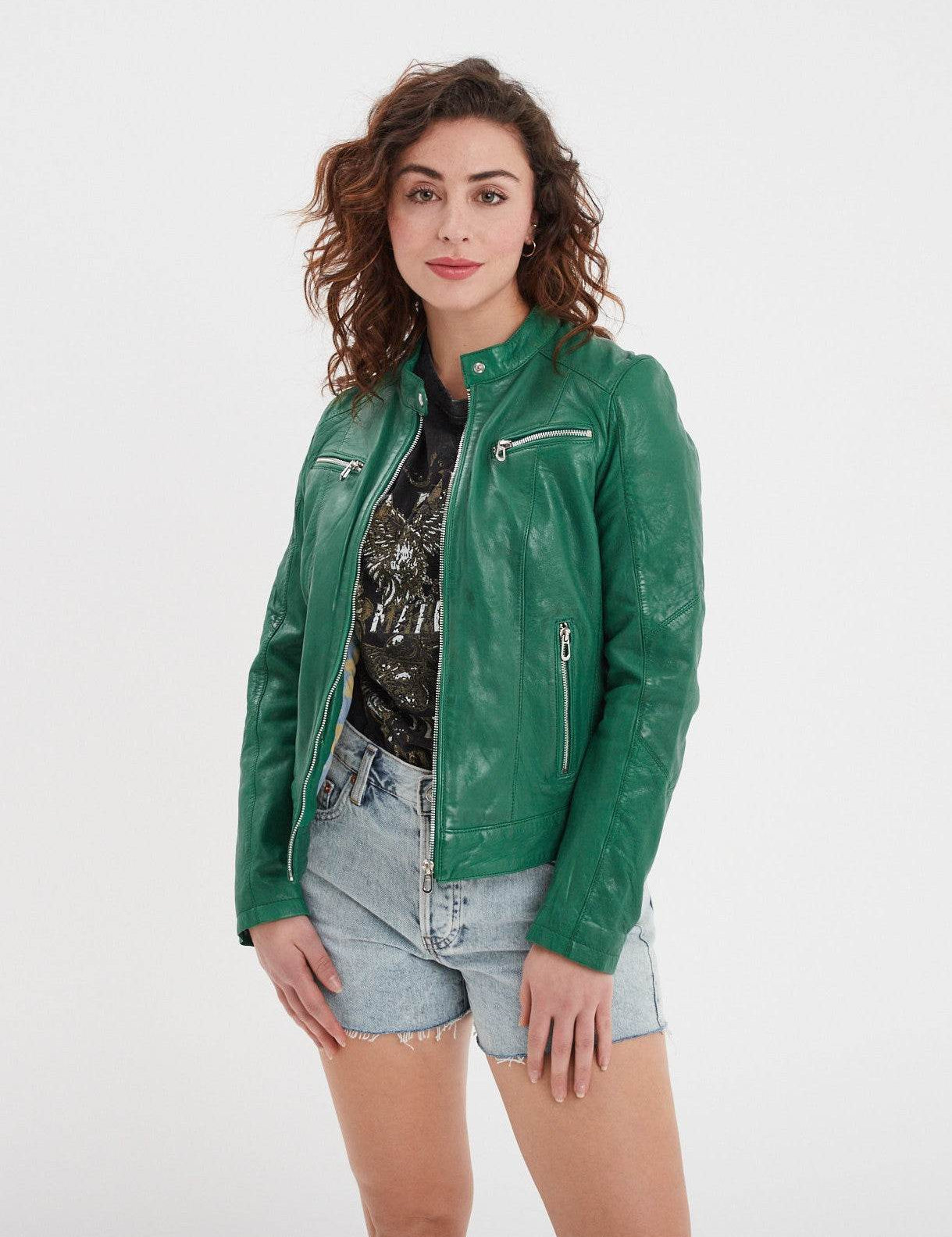 Jolya - Blouson cuir femme