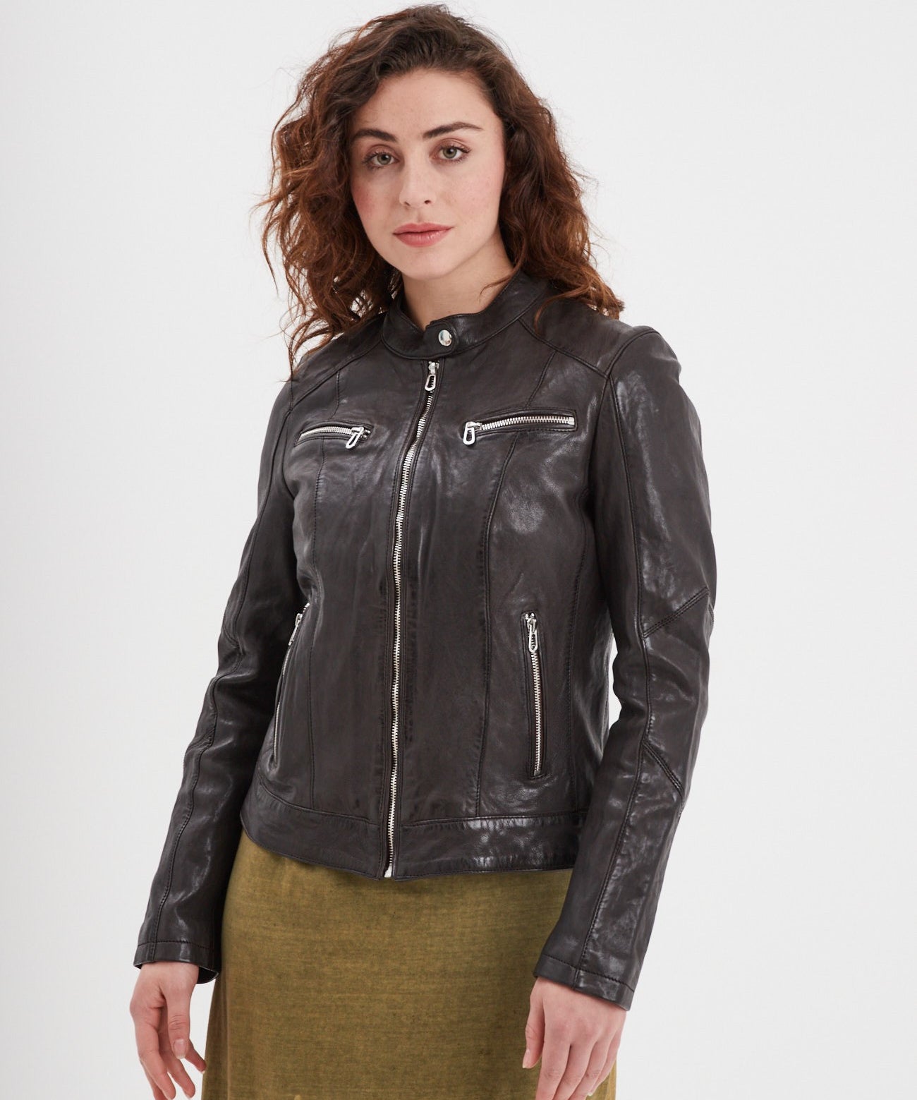 Jolya - Blouson cuir femme