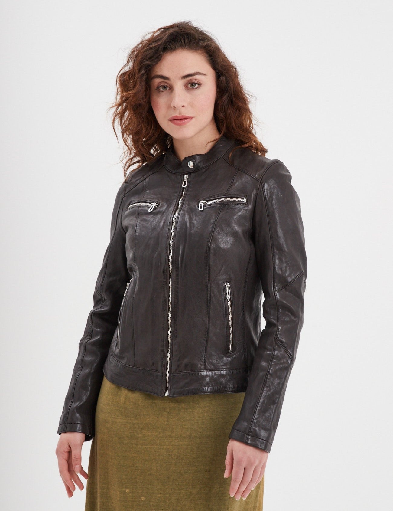 Jolya - Blouson cuir femme