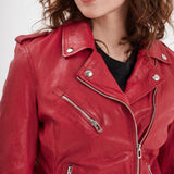 Paula - Blouson biker cuir femme