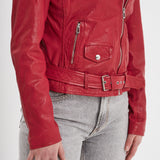 Paula - Blouson biker cuir femme