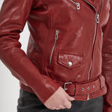 Paula - Blouson biker cuir femme