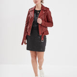 Paula - Blouson biker cuir femme