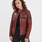 Walkora - Blouson moto vintage femme