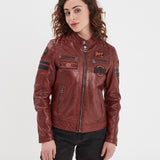 Walkora - Blouson moto vintage femme