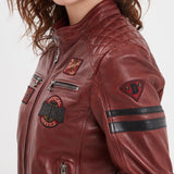 Walkora - Blouson moto vintage femme