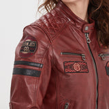 Walkora - Blouson moto vintage femme