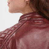 Walkora - Blouson moto vintage femme