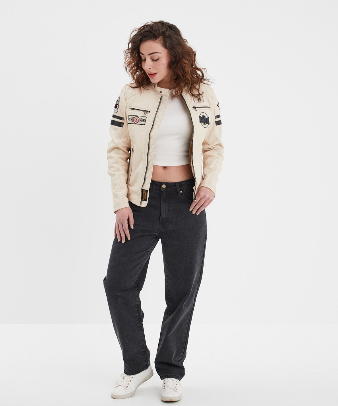 Walkora - Blouson moto vintage femme