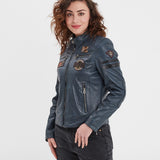 Walkora - Blouson moto vintage femme