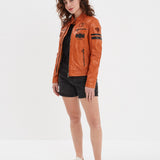 Walkora - Blouson moto vintage femme