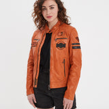 Walkora - Blouson moto vintage femme