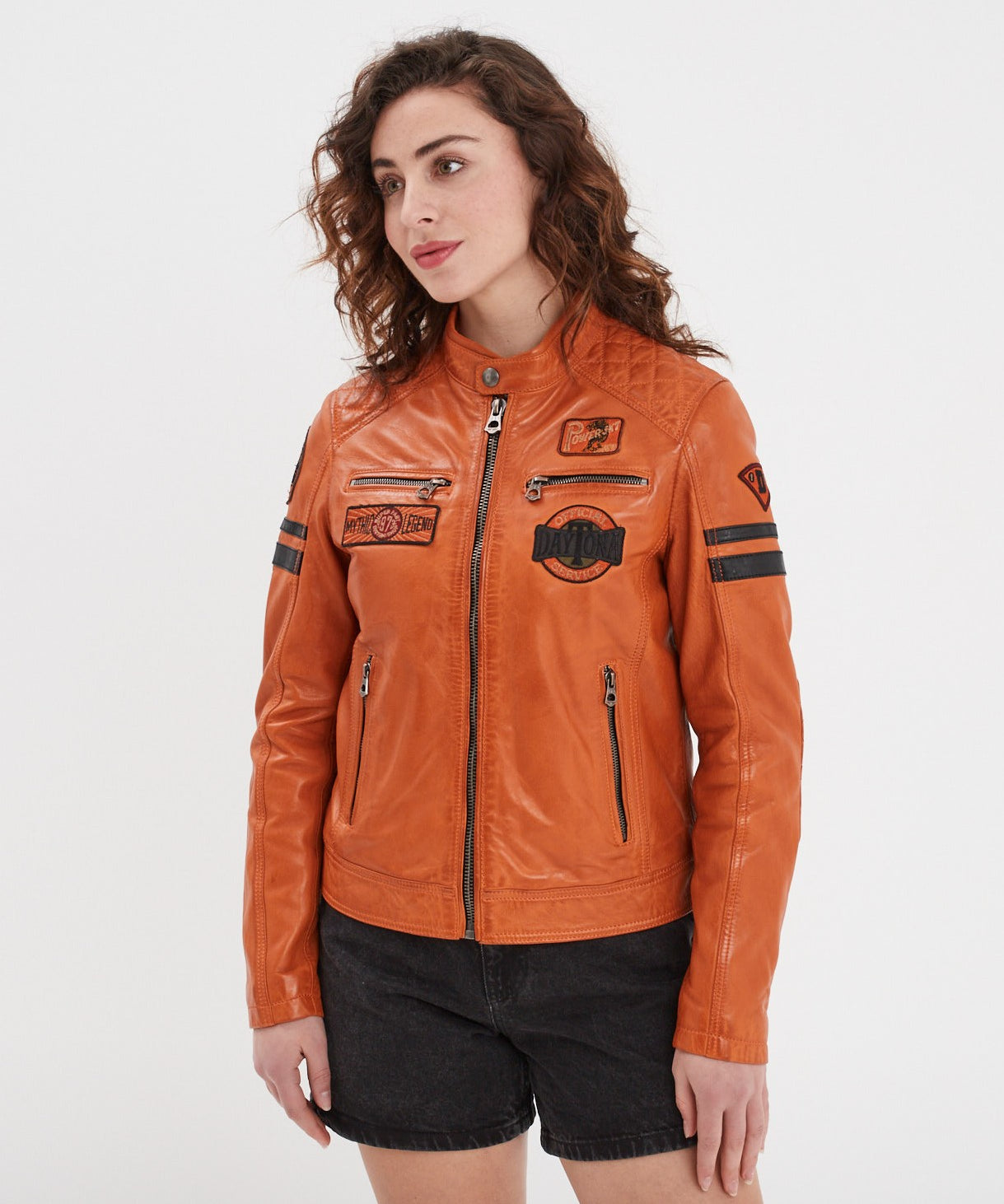 Walkora - Blouson moto vintage femme