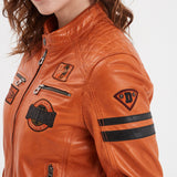 Walkora - Blouson moto vintage femme