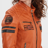 Walkora - Blouson moto vintage femme