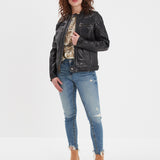 Wartbugy - Blouson moto vintage femme