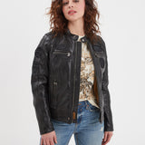 Wartbugy - Blouson moto vintage femme