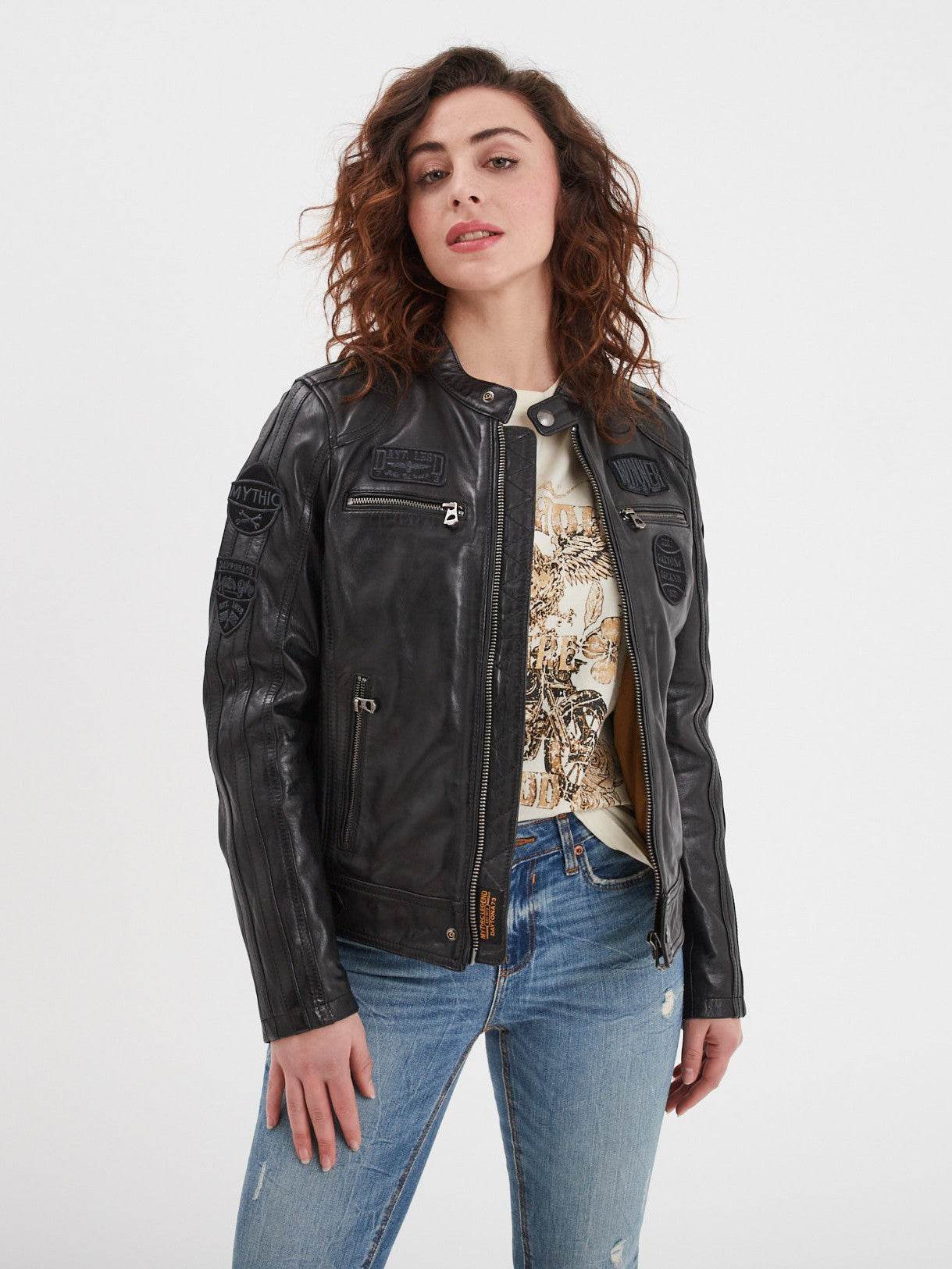 CUK216 Veste en Cuir de Vache véritable pour Homme CUK216 Veste en Cuir de Vache véritable pour Homme