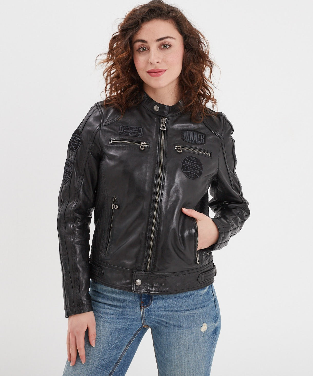 Wartbugy - Blouson moto vintage femme