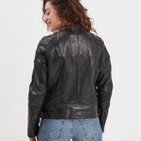 Wartbugy - Blouson moto vintage femme