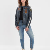 Wartbugy - Blouson moto vintage femme