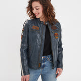 Wartbugy - Blouson moto vintage femme