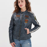 Wartbugy - Blouson moto vintage femme