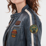 Wartbugy - Blouson moto vintage femme