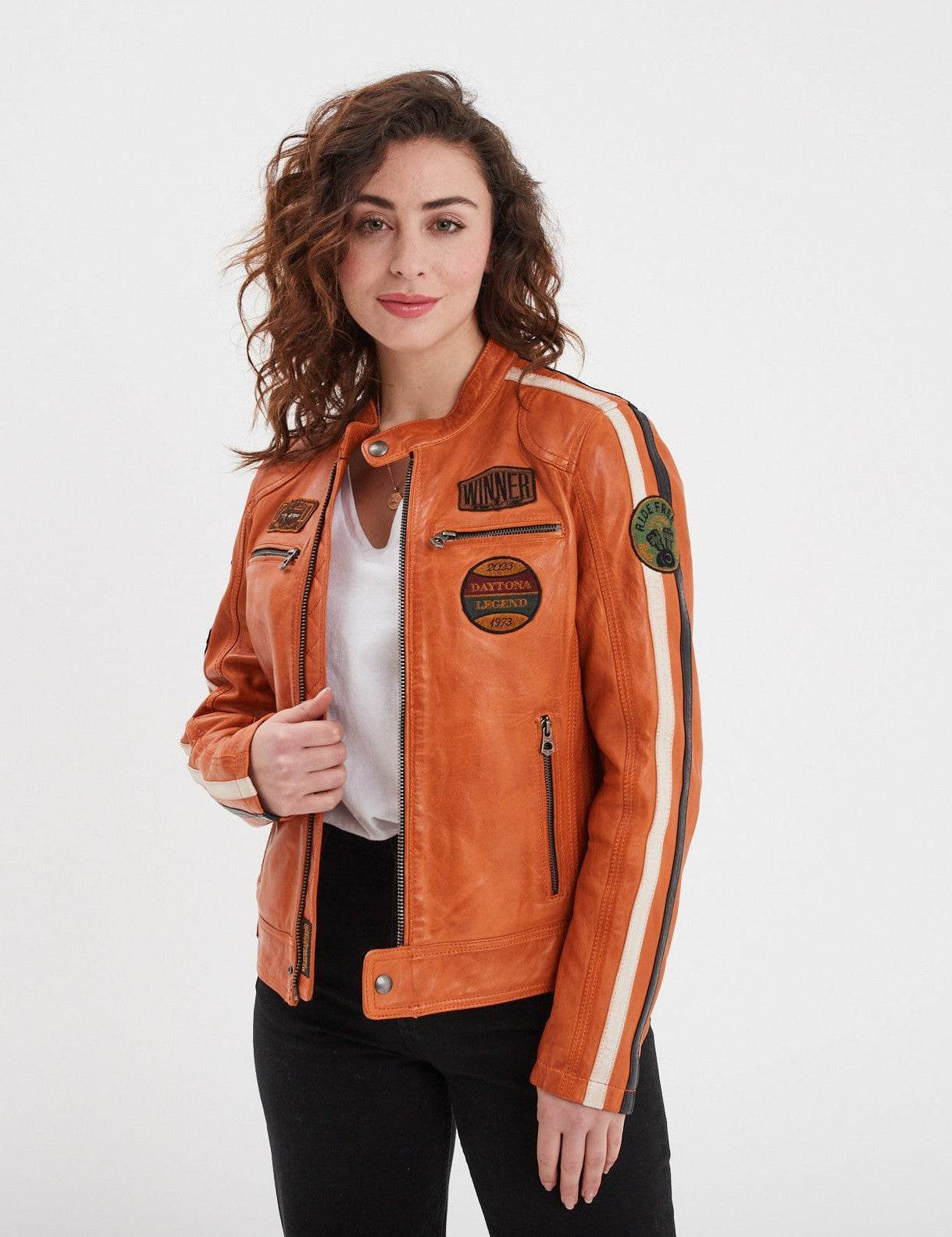 Wartbugy - Blouson moto vintage femme