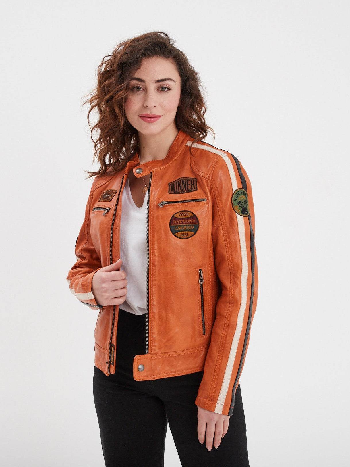 Moto Vintage Taille Blouson Moto Femme Wartbugy Blouson Moto