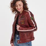 Wartbugy - Blouson moto vintage femme