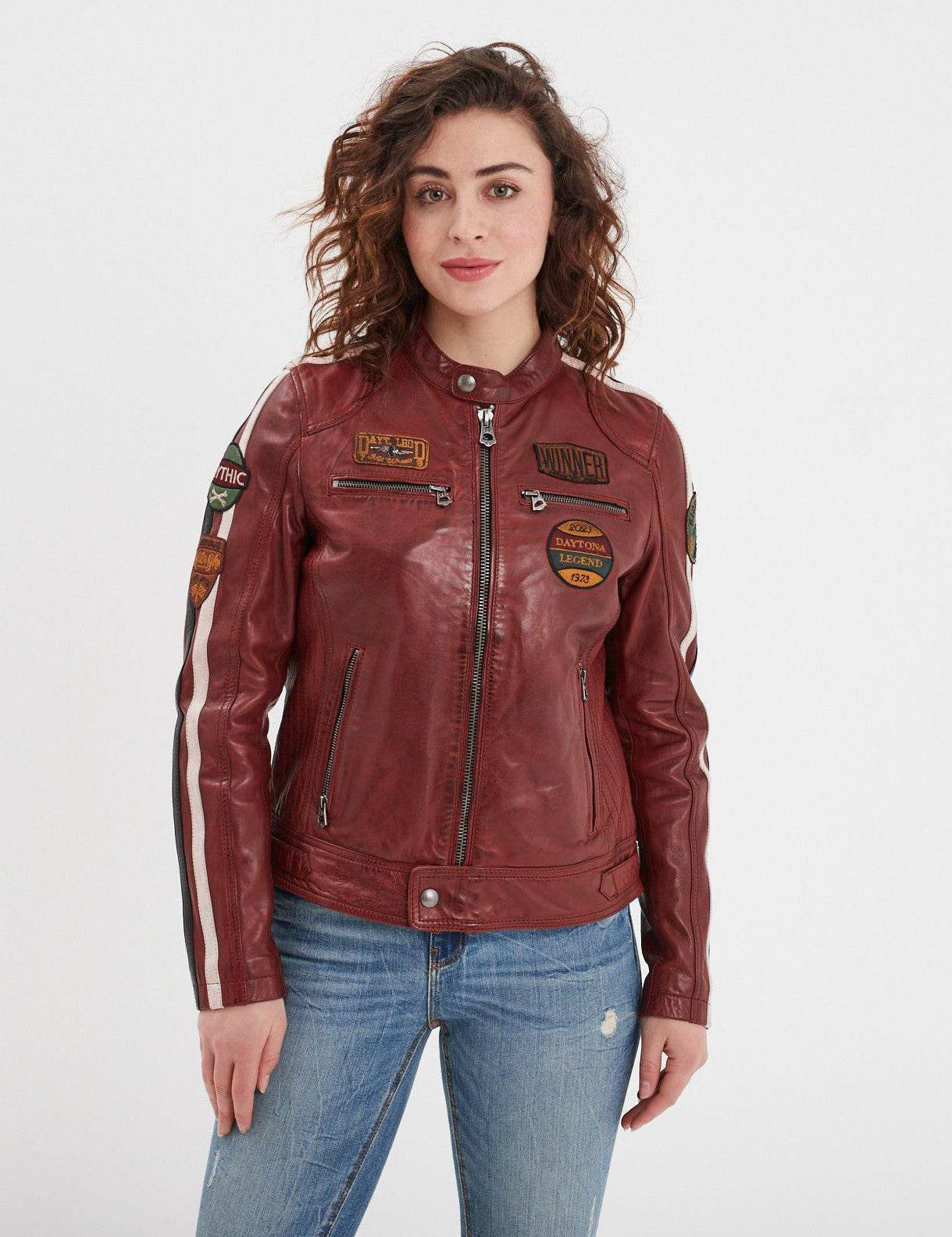 Wartbugy - Blouson moto vintage femme